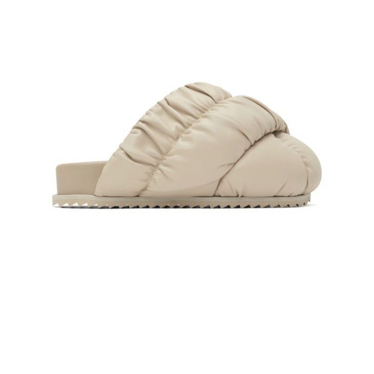 Yume Yume Tent Puffy Padded Oversized Mules Beige Ruching Size Eu 36/Us 6 New